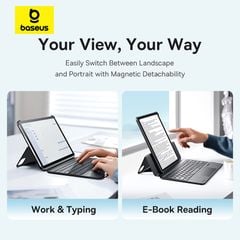 Bao Da Nam Châm Tích Hợp Bàn Phím Baseus Brilliance Ⅱ Detachable cho iPad Pro (2018/2020/2021/2022) / Air4, 5, 6
