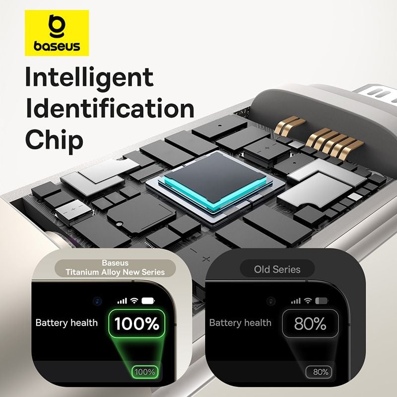 Cáp Sạc Nhanh C to Lightning Baseus Titanium Alloy 20W (480Mbps)