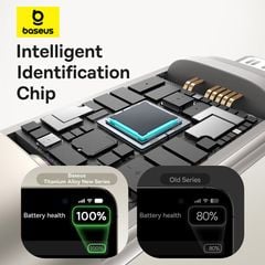 Cáp Sạc Nhanh C to Lightning Baseus Titanium Alloy 20W (480Mbps)