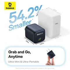 Củ Sạc Nhanh Baseus PicoGo GaN 1C 45W (For iPhone/iPad/Samsung/Google Pixel)