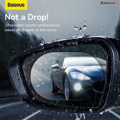 Film Dán Nano Chống Bám Nước Mưa Baseus Baseus ClearSight Rearview Mirror Waterproof Film Clear 0.27mm Dùng Cho Kính Hậu Xe Ô tô Pack of 2