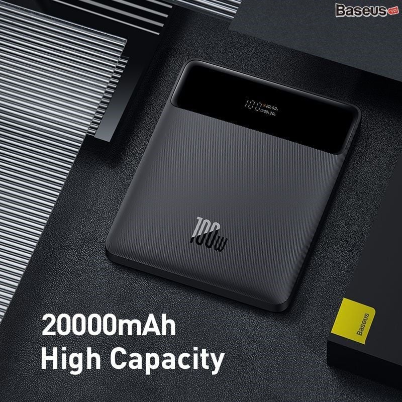 100W Pin Sạc Dự Phòng Siêu Nhanh Cho Điện Thoại, Laptop Baseus Blade Power Digital Display Fast Charging Power bank 20000mAh 100W