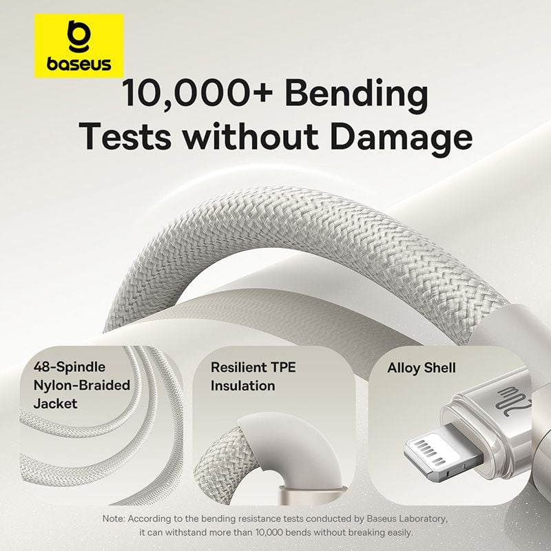 Cáp Sạc Nhanh C to Lightning Baseus Titanium Alloy 20W (480Mbps)