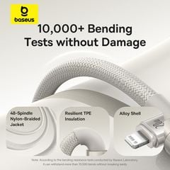 Cáp Sạc Nhanh C to Lightning Baseus Titanium Alloy 20W (480Mbps)