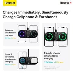 Đế Sạc Nhanh Không Dây Đa Năng Baseus Digital LED Display 2in1 Wireless Charger 20W (Phone + Airpods Pro, New Upgrade Model）