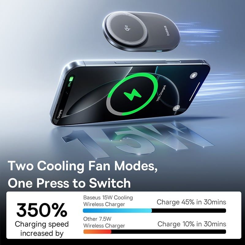 Giá Đỡ Điện Thoại Từ Tính + Sạc Không Dây Baseus PrimeTrip VC1 Pro (Qi2, 15W Wireless Charging, Gắn Trên Cửa Gió)