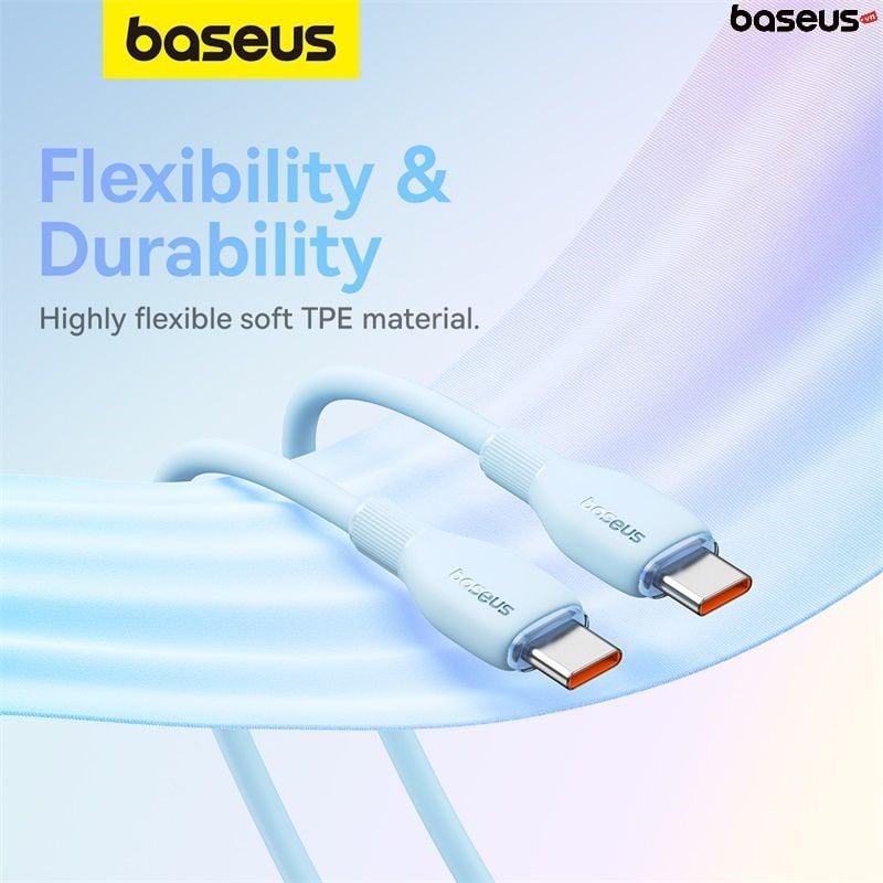 Cáp Sạc Siêu Nhanh Baseus Pudding Series Type-C to Type-C 100W (Fast Charging Data Cable)