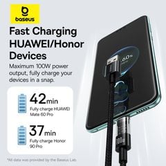 Cáp Sạc Nhanh Baseus Gem USB to C 100W (Fast-Charging Data Cable)