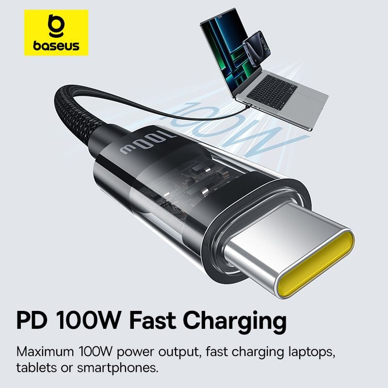 Cáp Sạc Nhanh Baseus Gem C to C 100W (Fast-Charging Data Cable)