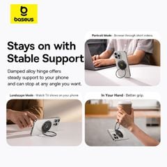 Đế Giữ Điện Thoại Dạng Vòng Từ Tính Baseus MagPro 2 Series (Xoay 360°, Lực hút 7.5N)