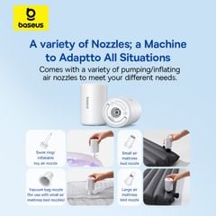 Máy Bơm Hơi Mini Kiêm Hút Chân Không Baseus PocketGo Pro Series (240L/min, 4000Pa)