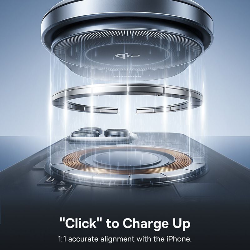 Giá Đỡ Điện Thoại Từ Tính + Sạc Không Dây Baseus PrimeTrip VC1 Pro (Qi2, 15W Wireless Charging, Gắn Trên Cửa Gió)