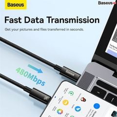 Cáp sạc nhanh Baseus Tungsten Gold 240W – Type-C to Type-C, PD 5A, cho MacBook, Samsung S23, Xiaomi, iPad, Huawei