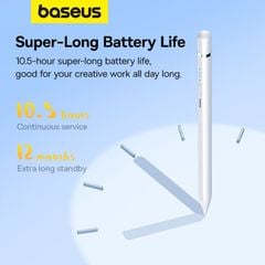 Bút Cảm Ứng Baseus Stylus Gen 2 Dùng Cho iPad (Palm Reject, Magnetic, Wireless Charging, Bluetooth, App control)