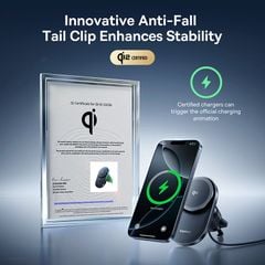 Giá Đỡ Điện Thoại Từ Tính + Sạc Không Dây Baseus PrimeTrip VC1 Pro (Qi2, 15W Wireless Charging, Gắn Trên Cửa Gió)