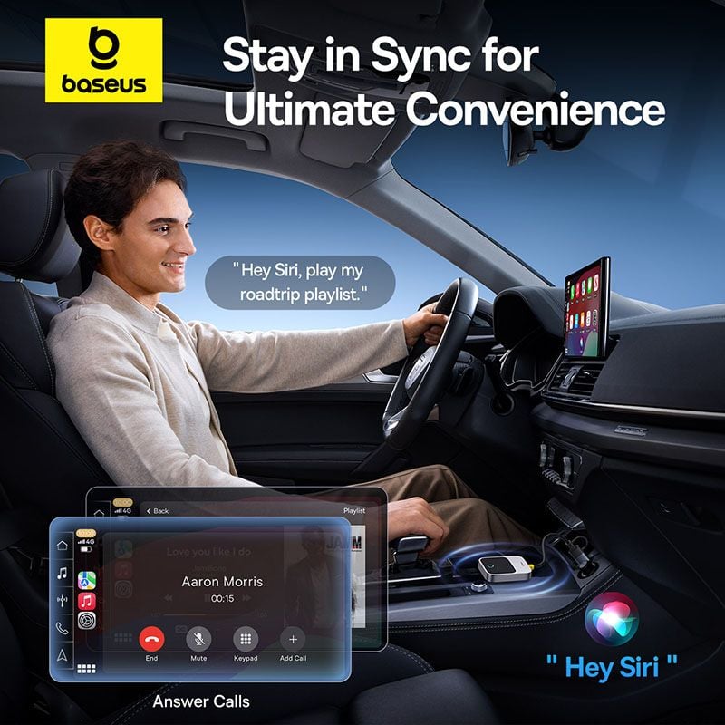 Carplay Không Dây Baseus SafeJourney Series (Dual-screen Control)