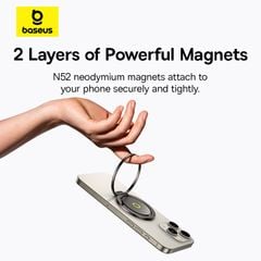 Đế Giữ Điện Thoại Dạng Vòng Từ Tính Baseus MagPro 2 Series (Xoay 360°, Lực hút 7.5N)