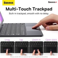 Bàn phím nam châm Baseus Brilliance – Kèm bao da, LED hiển thị, cho iPad Pro 11/12.9