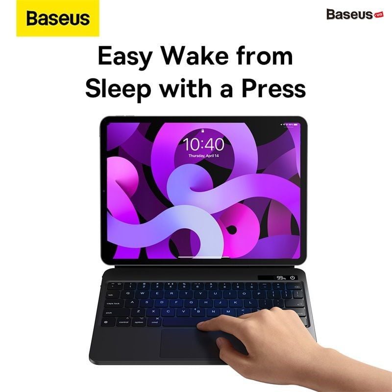 Bàn phím nam châm Baseus Brilliance – Kèm bao da, LED hiển thị, cho iPad Pro 11/12.9