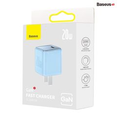 Củ Sạc Baseus GaN3 1C 20W  - Sạc nhanh, nhỏ gọn cho iPhone/iPad/Samsung/Xiaomi/Huawei (PD/QC Multi Quick Charge Support, Smart Protect)