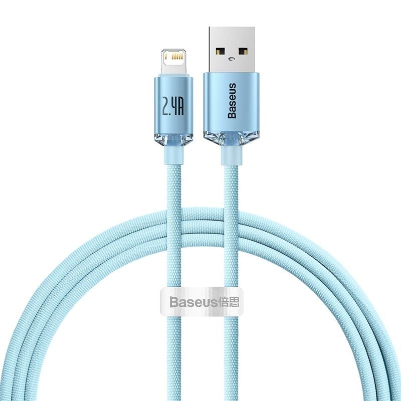 Cáp sạc nhanh Baseus Crystal Shine USB/Type-C to Lightning, PD 20W – Siêu bền, truyền dữ liệu tốc độ cao