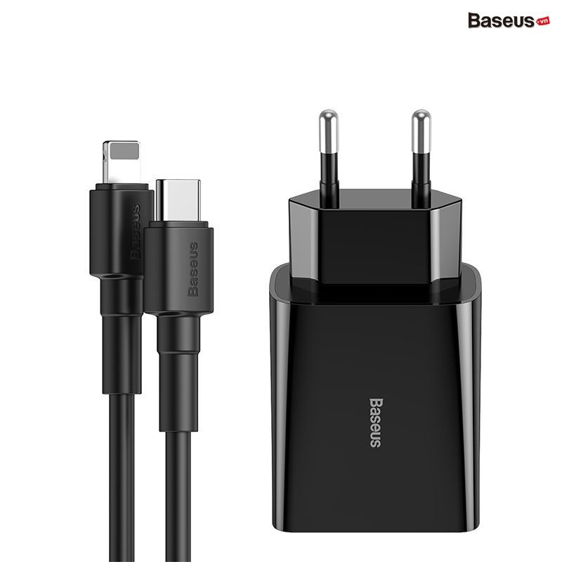 Cốc sạc nhanh Baseus Speed Mini QC/PD 18W (USB/Dual USB/Type C, PD/ Quick Charger)