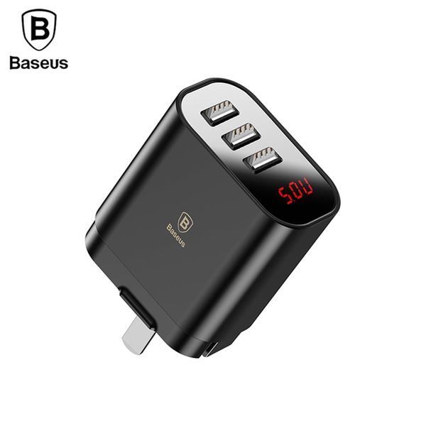 Bộ sạc đa năng Baseus Baseus Mirror Lake 3 cổng sạc ( 3 Ports USB, LED Intelligent Digital Display,  3.4A Fast Charging)