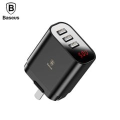 Bộ sạc đa năng Baseus Baseus Mirror Lake 3 cổng sạc ( 3 Ports USB, LED Intelligent Digital Display,  3.4A Fast Charging)