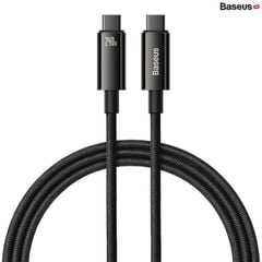 Cáp sạc nhanh Baseus Tungsten Gold 240W – Type-C to Type-C, PD 5A, cho MacBook, Samsung S23, Xiaomi, iPad, Huawei