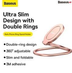 Nhẫn Đeo Tay kiêm Đế Giữ Gắn Lưng Điện Thoại Baseus Rails Phone Ring Stand/Holder