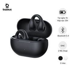 Tai nghe Bluetooth Baseus Bass 15 Clip – OWS, v5.4, 8H, mic kép ENC, âm trầm mạnh, open-ear, kèm cáp Type-C