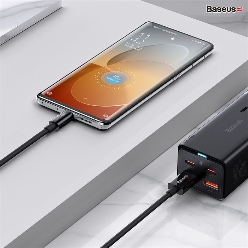 Cáp Sạc Siêu Nhanh Baseus Superior Series (SUPERVOOC) Fast Charging Data Cable USB to Type-C 65W Cho OPPO Huawei Vivo Meizu