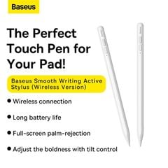 Bút cảm ứng Baseus Smooth Writing Capacitive Stylus dùng cho iPad Pro/Smartphone/Tablet Android (Active + Passive Version, Magnetic Adsorption, Tilt & Strength sensitive)