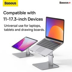 Giá đỡ laptop Baseus Metal – Tản nhiệt, điều chỉnh góc/độ cao, chất liệu kim loại, dùng cho Macbook/Laptop