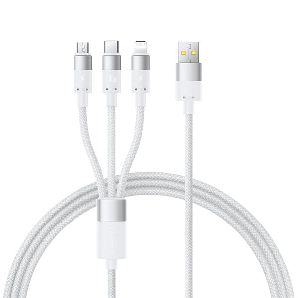 Cáp Sạc Đa Năng Baseus StarSpeed 1-for-3 USB-A to Type-C Lightning Micro 100W/2.4A/18W (1.5m)