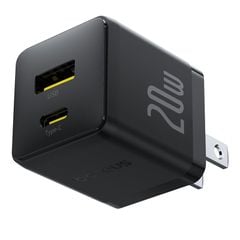 Củ Sạc Nhanh Baseus Palm C+U Charger 20W (USB + Type C Dual Port, 20W PD/QC 3.0 Multi Quick Charge Support)
