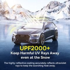 Dù Che Nắng Cửa Kính Trước Có Thể Xếp Lại Dùng Cho Xe Ô Tô Baseus GoTrip DT1 (Self-developed BSC Cooling Tech, >99.95% UV Blocking Rate, UPF2000+ Sun Protection)