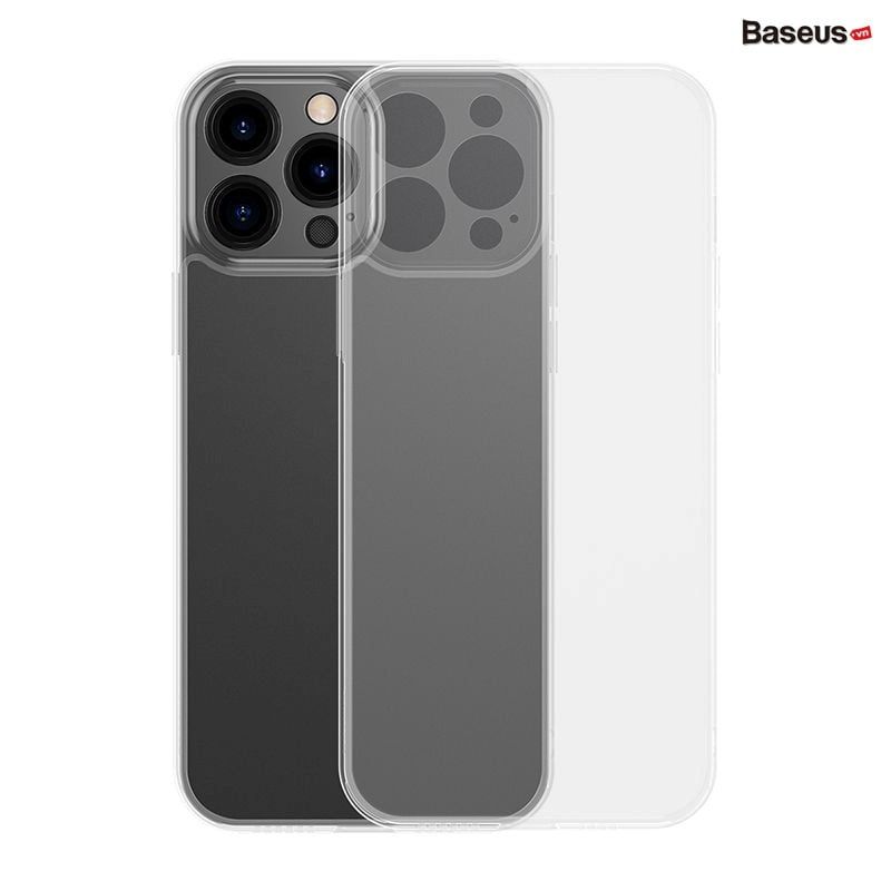 Ốp Lưng Cường Lực Nhám Viền Dẻo Chống Sốc Baseus Frosted Glass Protective Case dùng cho iPhone 13 Series (Full Coverage Tempered Glass Film + Cleaning kit)