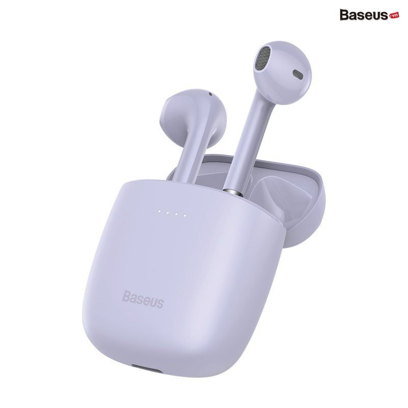 Tai Nghe Bluetooth Baseus Encok True Wireless Earphones W04/W04 Pro TWS Gen 2 Wireless Charger, New Model 2022 (Bluetooth 5.0, GPS - APP Control, Super Fast charge, Nearly No-delay & HD Stereo)