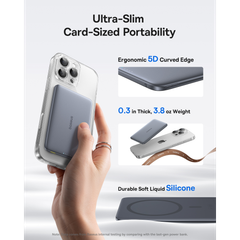 Pin Dự Phòng Không Dây Baseus PicoGo AM41 Ultra-Slim 5000mAh 20W (Sạc Không Dây 15W, Kèm Cáp C to C 0.3m 60W)