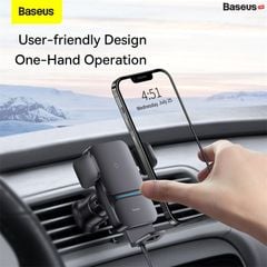 Bộ Đế Giữ Điện Thoại Tích Hợp Sạc Không Dây Baseus Wisdom Auto Alignment Car Mount Wireless Charger (QI 15W)