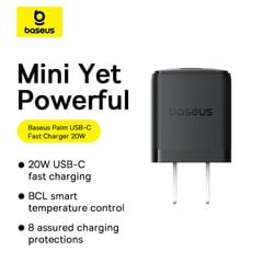 Củ Sạc Nhanh Baseus Palm 1C 20W (For iPhone/iPad/Samsung/Google Pixel)