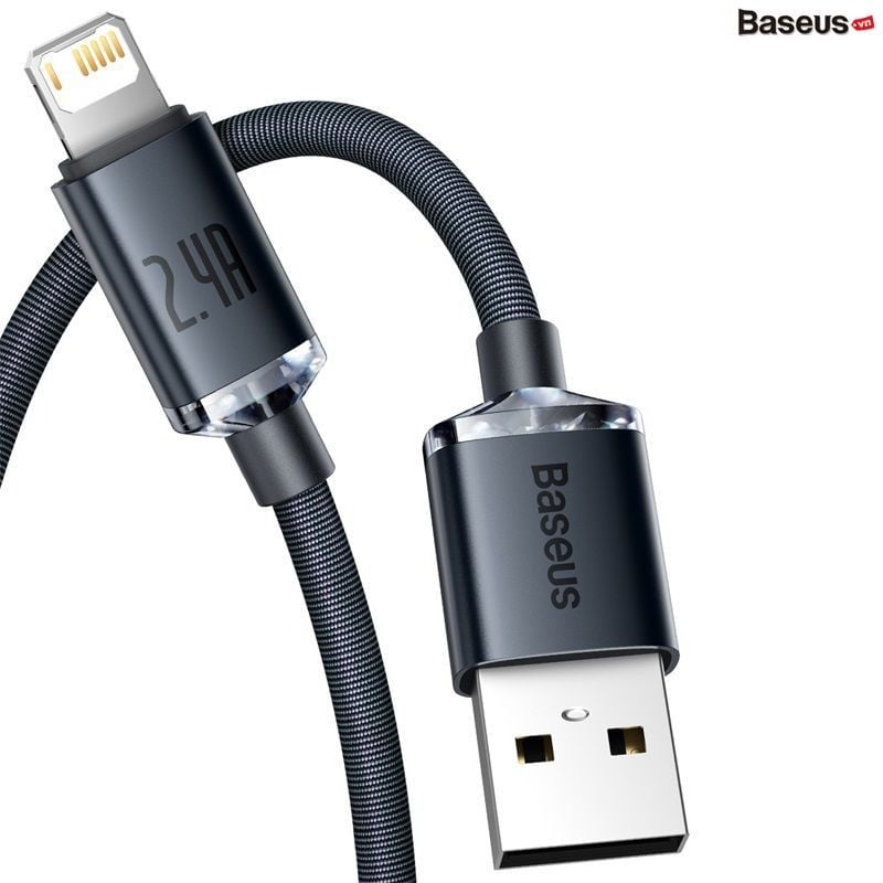 Cáp sạc nhanh, truyền dữ liệu tốc độ cao siêu bền Baseus Crystal Shine Series Fast Charging Data Cable (USB/Type C to Lightning, PD 20W Fast Charge)