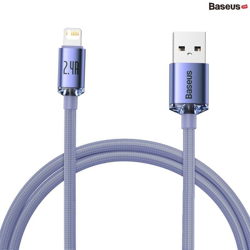 Cáp sạc nhanh, truyền dữ liệu tốc độ cao siêu bền Baseus Crystal Shine Series Fast Charging Data Cable (USB/Type C to Lightning, PD 20W Fast Charge)