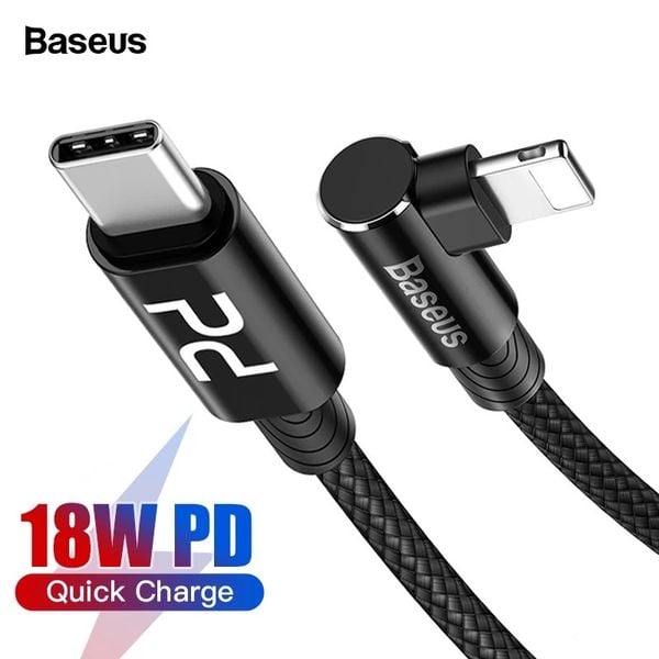 Cáp sạc nhanh C to Lightning dành cho Game thủ Baseus MVP Elbow PD 18W ( Type-C to iP PD Fast charge and Sync Data Cable )