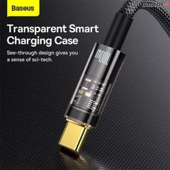 Cáp Sạc Tự Ngắt Siêu Nhanh Baseus Explorer Series Auto Power-Off 100W (USB to Type-C, Fast Charging & Data Cable)