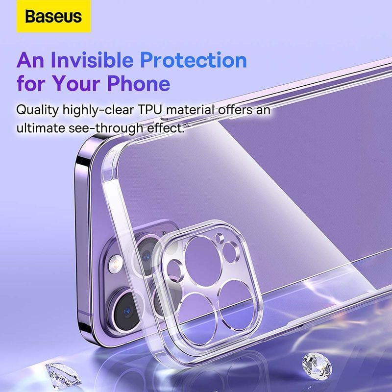 Ốp Lưng Trong Suốt Siêu Mỏng Baseus Simple Series 2 Protective Case Cho iPhone 13 14 Pro Max