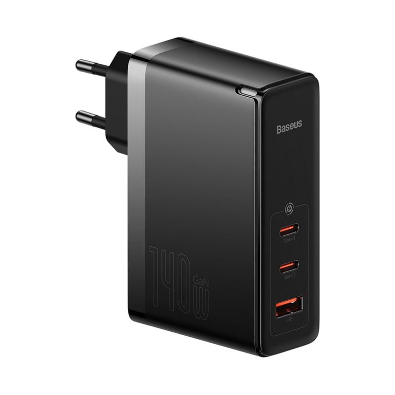 Củ Sạc Nhanh Baseus GaN5 Pro Fast Charger 140W (kèm cáp C to C, Type C*2 + USB, PD/QC4.0/QC3.0/AFC/FCP Quick-Charger)