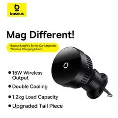 Giá đỡ điện thoại ô tô Baseus MagPro – Sạc không dây 15W, gắn khe gió, hít nam châm mạnh, hỗ trợ MagSafe iPhone