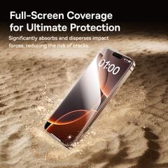 Kính Cường Lực Baseus Full-View HD for iP 15/16 Series (Full-Screen Coverage, Full-Screen Coverage, Superconducting Adhesive, UTG Flexible Glass, Anti-Fingerprint Electroplated, AR Anti-Reflective Coating, Includes Dustproof Installation Tool 2.0)